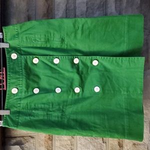 Green knee length skirt